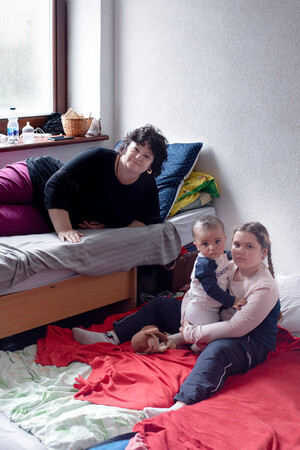 Tetiana * (46 lat), Karina (22 lata, córka), Dawid (11 m-cy, syn Kariny) z Zaporoża